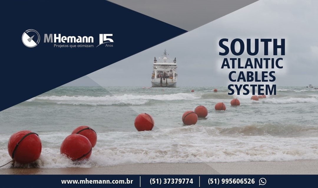 Concluido o primeiro cabo submarino do atlântico sul. Sistema SACS liga Angola ao Brasil com alta capacidade.